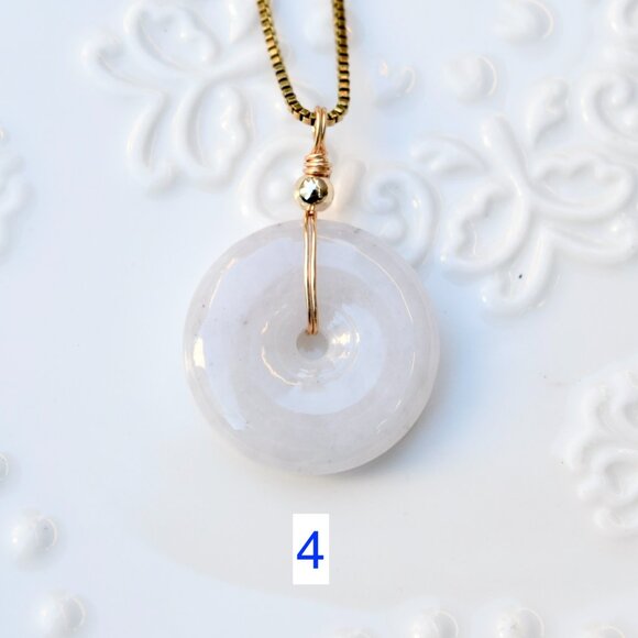 Jadeite Peace Buckle Necklace - Jade jewelry - Style 1 2 4 - Picture 8 of 9